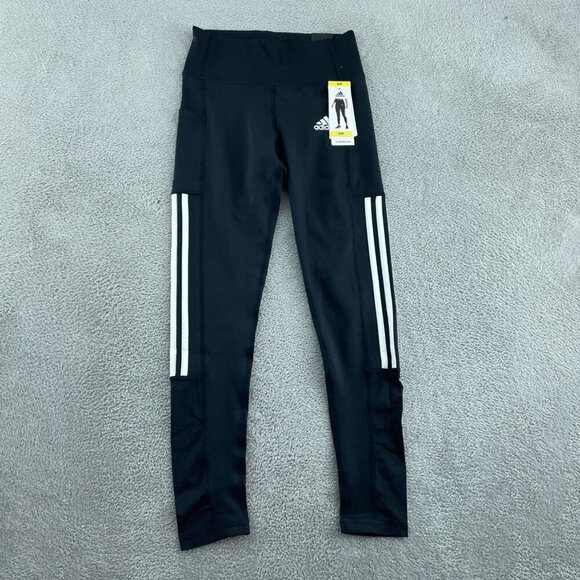 Adidas Leggings Womens S Black High-Rise 7/8 AEROREADY NWT 6007 - Picture 2 of 15
